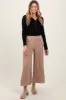 Light Taupe Cotton Gauze Wide Leg Pants sold by Pinkblush