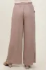 Beige Ruffled Drawstring Waist Wide Leg Pants sold by Pinkblush