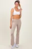Cream Fold Over Waistband Flared Pants sold by Pinkblush