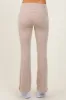 Cream Fold Over Waistband Flared Pants sold by Pinkblush