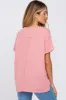 Pink Basic Rolled Short Sleeve Maternity Top sold by Pinkblush