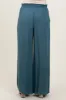 Blue Ruffled Drawstring Waist Wide Leg Pants sold by Pinkblush