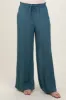 Blue Ruffled Drawstring Waist Wide Leg Pants sold by Pinkblush