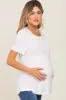 White Basic Maternity Tee sold by Pinkblush