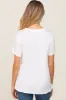 White Basic Maternity Tee sold by Pinkblush