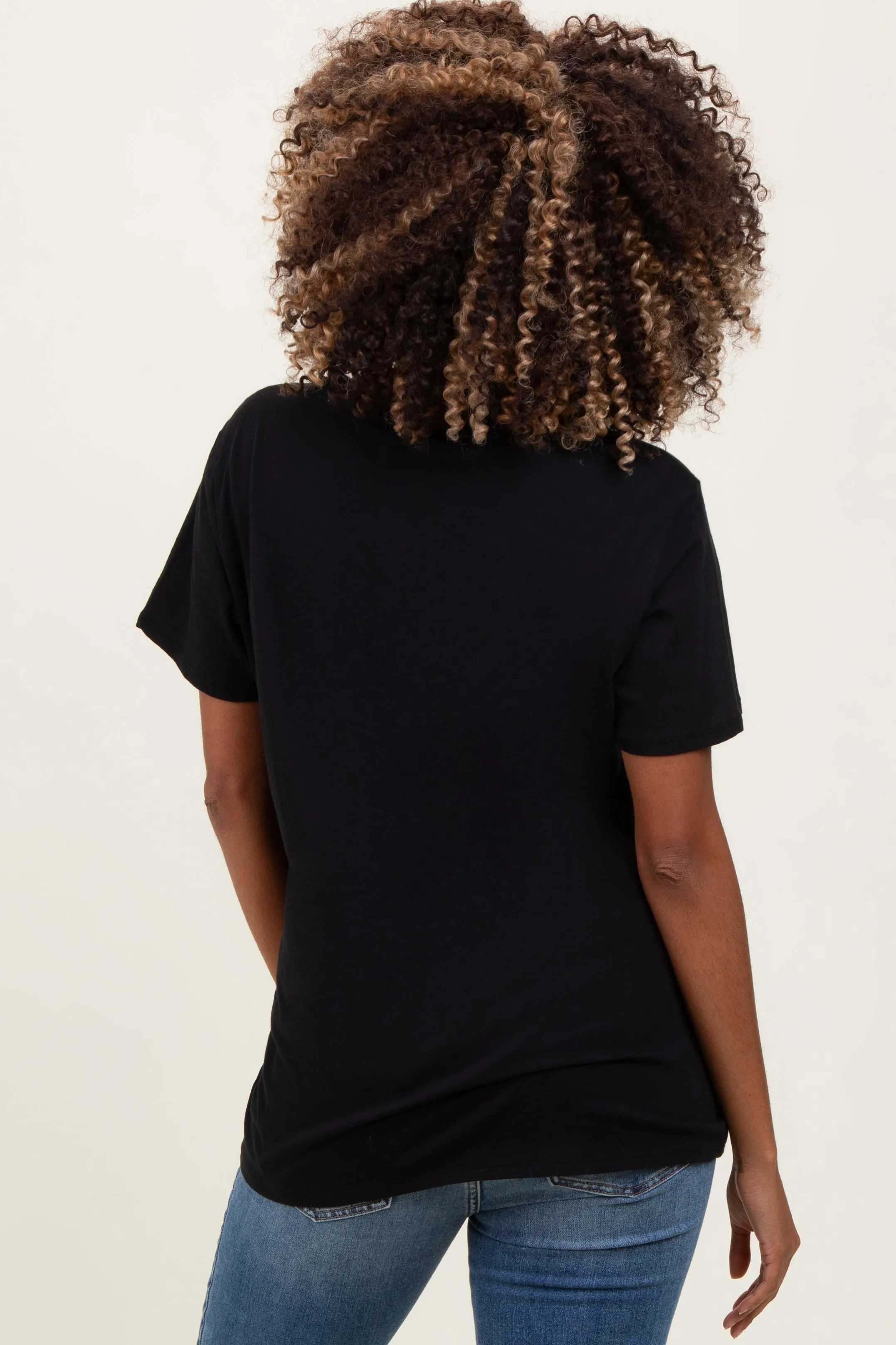 Black Basic Maternity Tee sold by Pinkblush product image thumbnail 3