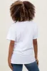 White Oversized V-Neck Short Sleeve Maternity Tee sold by Pinkblush
