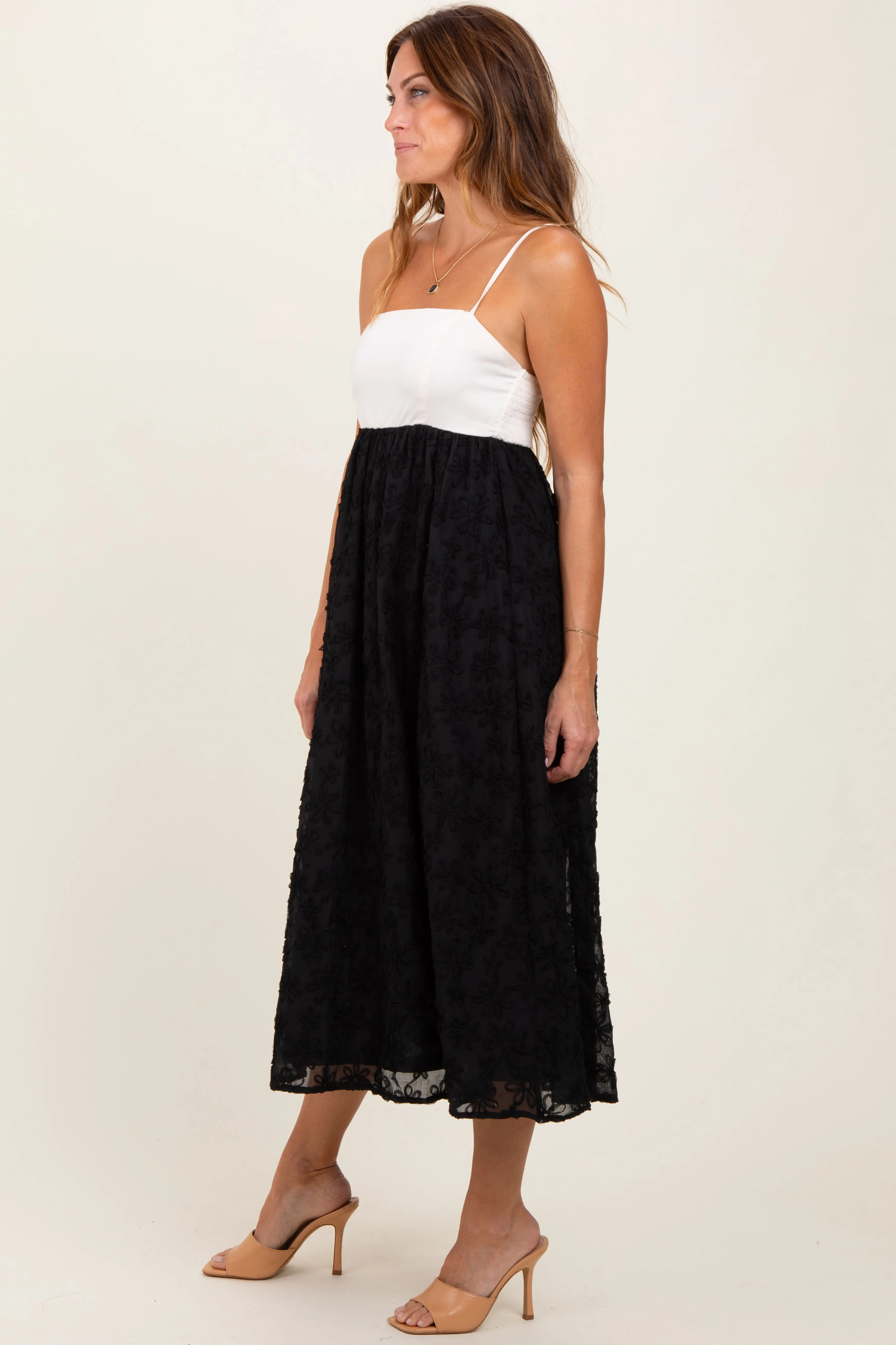 Black Colorblock Lace Maxi Dress sold by Pinkblush product image thumbnail 3