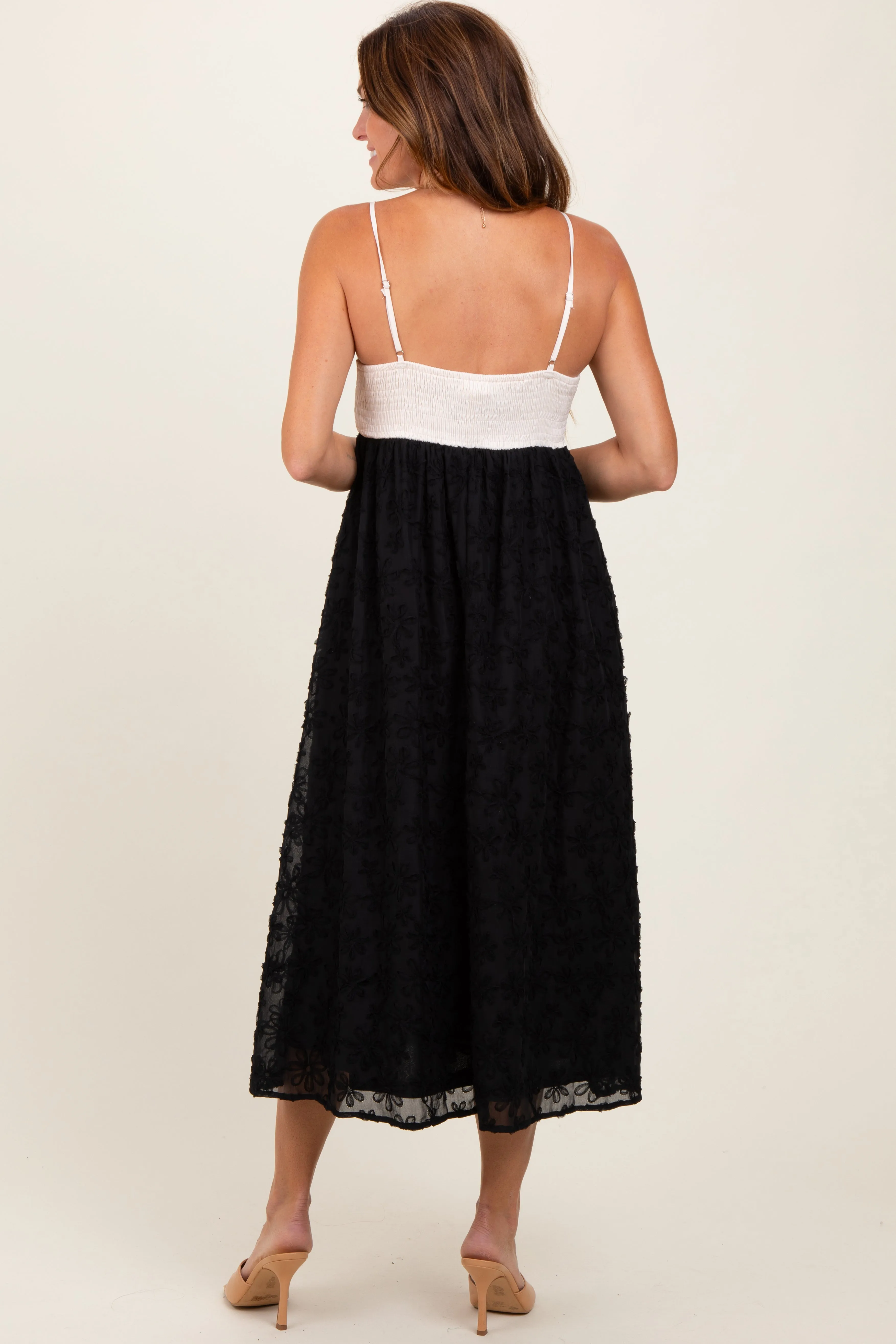 Black Colorblock Lace Maxi Dress sold by Pinkblush product image thumbnail 4