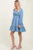 Light Blue Vintage Wash Chambray Smocked Midi Dress sold by Pinkblush
