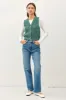 Pine Green Cable Knit Sweater Button Down Vest sold by Pinkblush