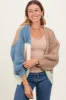 Multicolor Chunky Crochet Knit Maternity Cardigan sold by Pinkblush