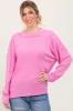 Pink Brushed Ribbed Knit Pullover sold by Pinkblush