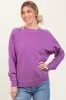 Plum French Terry Vintage Wash Pullover sold by Pinkblush
