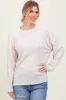 Cream Brushed Ribbed Knit Pullover sold by Pinkblush