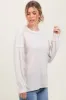 Cream Brushed Ribbed Knit Pullover sold by Pinkblush