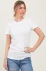 Cream Basic Crew Neck Tee sold by Pinkblush