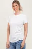 Cream Basic Crew Neck Tee sold by Pinkblush