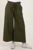 Olive Flowy Cropped Pant sold by Pinkblush