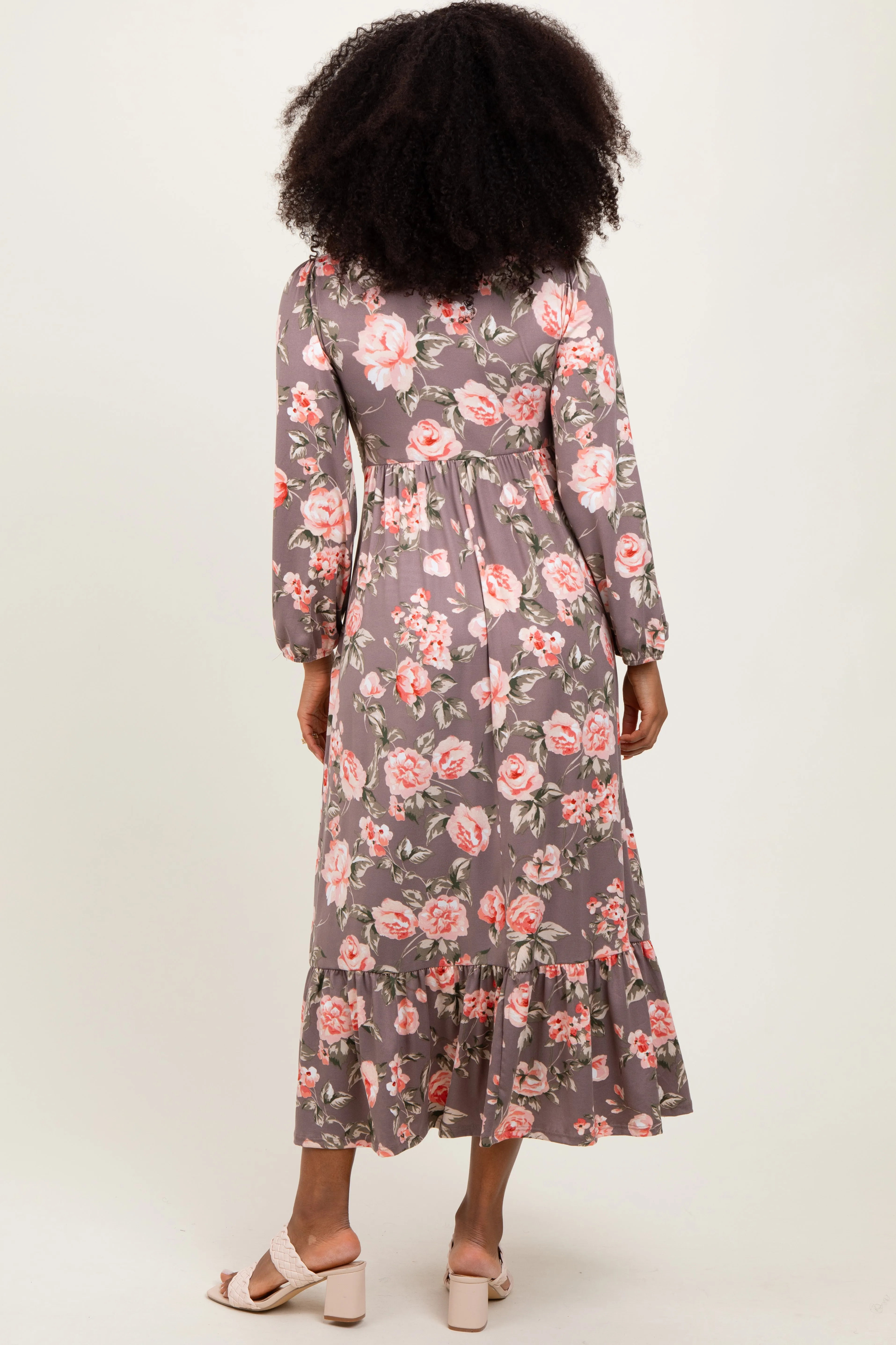 Mauve Blush Sweetheart Neckline Maxi With Side Pockets sold by Pinkblush product image thumbnail 4