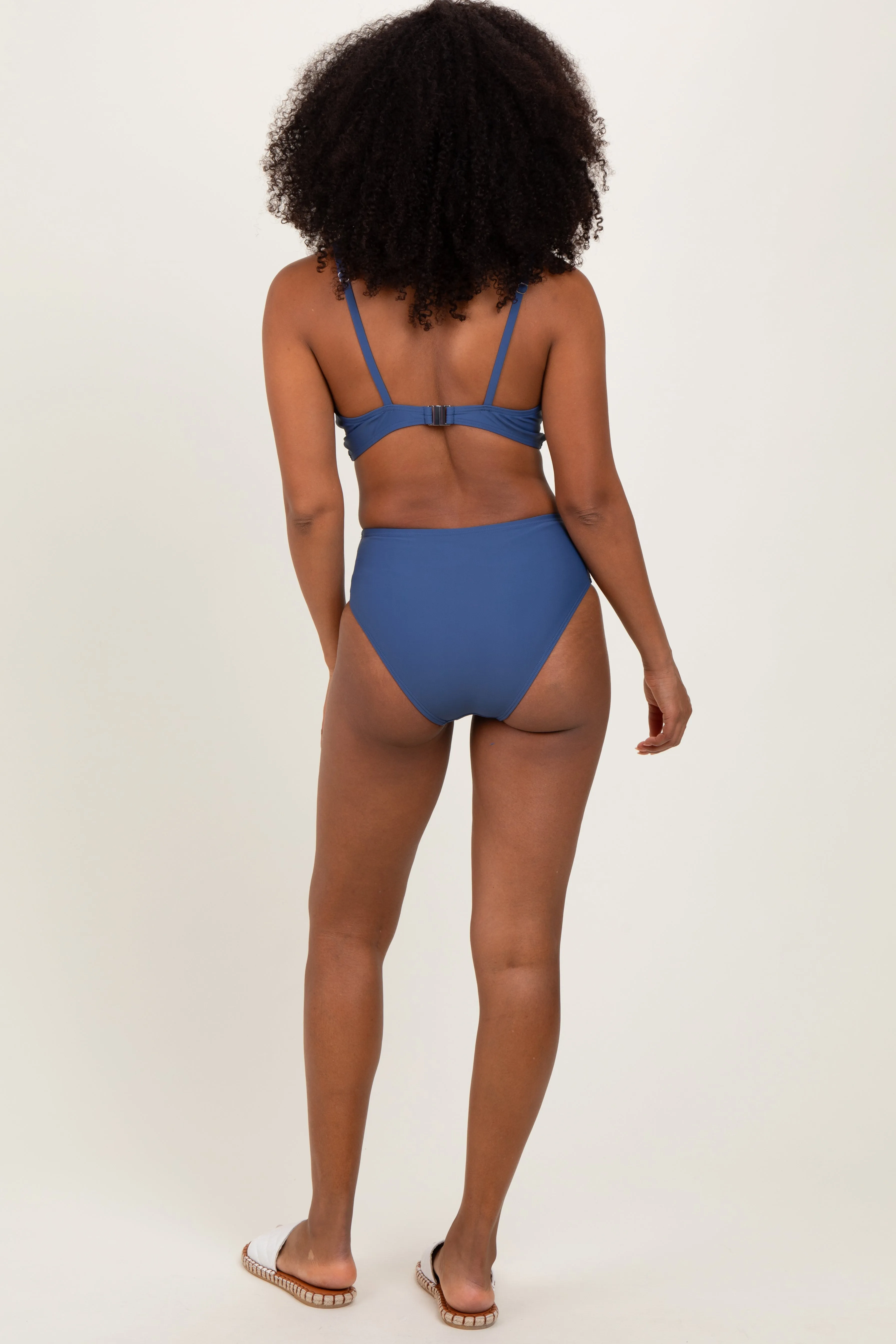 Blue Crochet Detail Double Strap Bikini Set sold by Pinkblush product image thumbnail 4