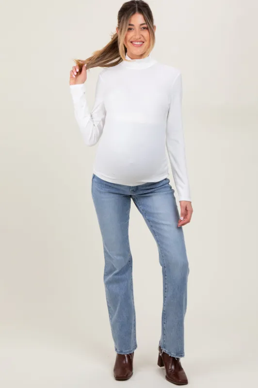 Blue Vintage Wash Maternity Bootcut Jeans sold by Pinkblush