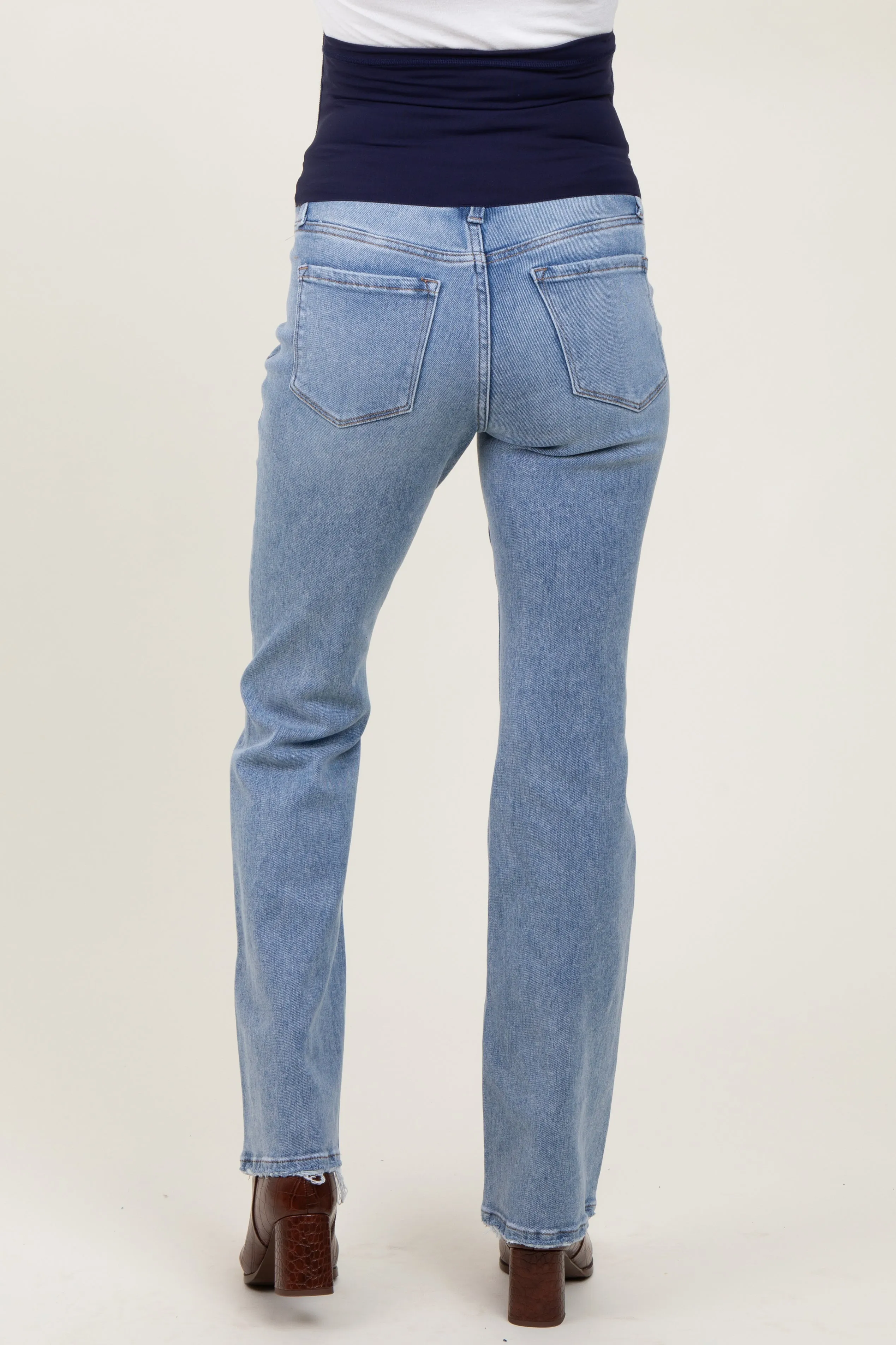 Blue Vintage Wash Maternity Bootcut Jeans sold by Pinkblush product image thumbnail 5