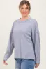 Heather Grey Brushed Ribbed Knit Pullover sold by Pinkblush