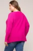 Fuchsia Knit Long Dolman Sleeve Plus Maternity Top sold by Pinkblush