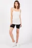 Ivory Ribbed Sleeveless Tank Top sold by Pinkblush