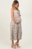 Mint Abstract Print Maternity Midi Dress sold by Pinkblush