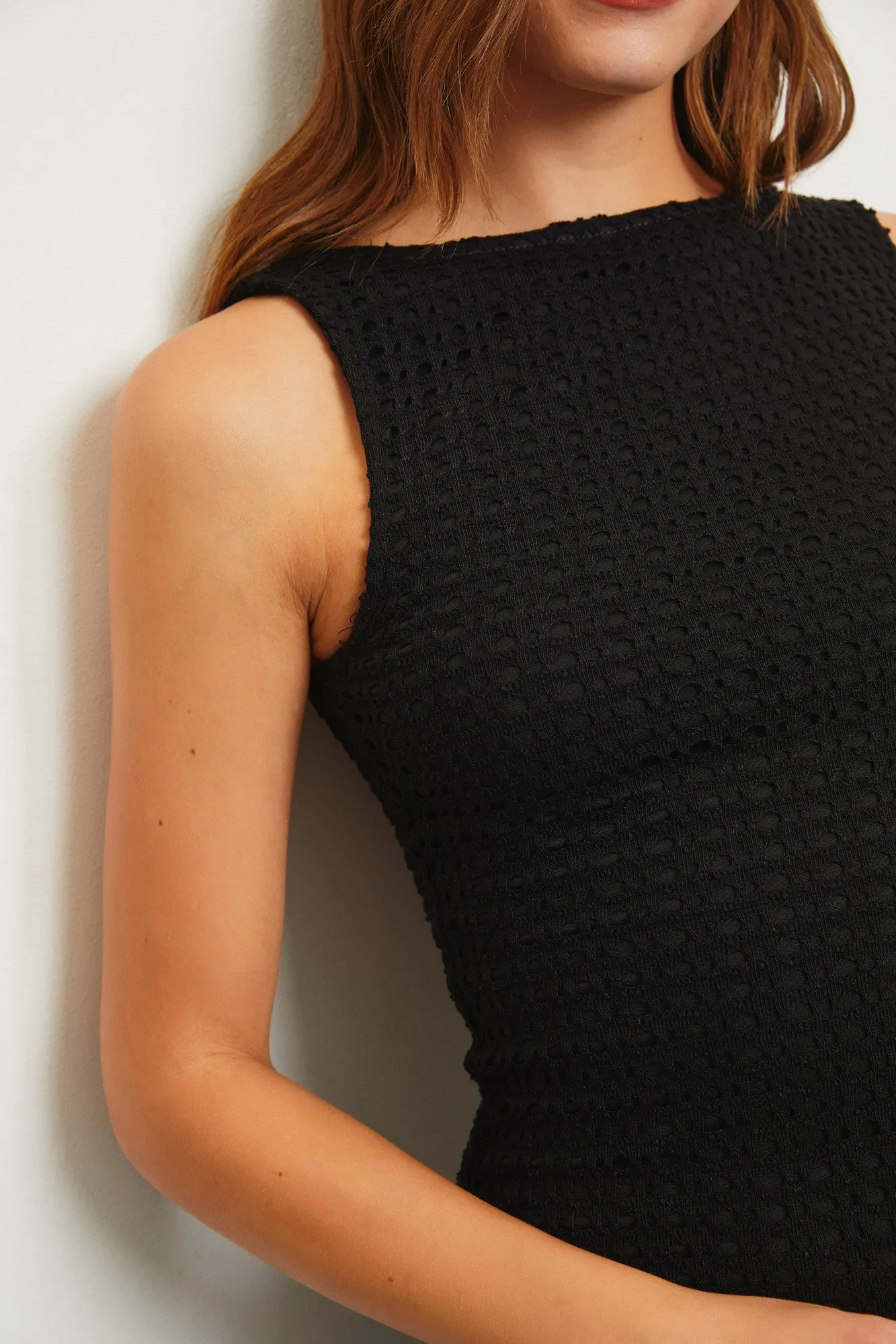 Black Fish Net Knit Dress sold by Pinkblush product image thumbnail 5