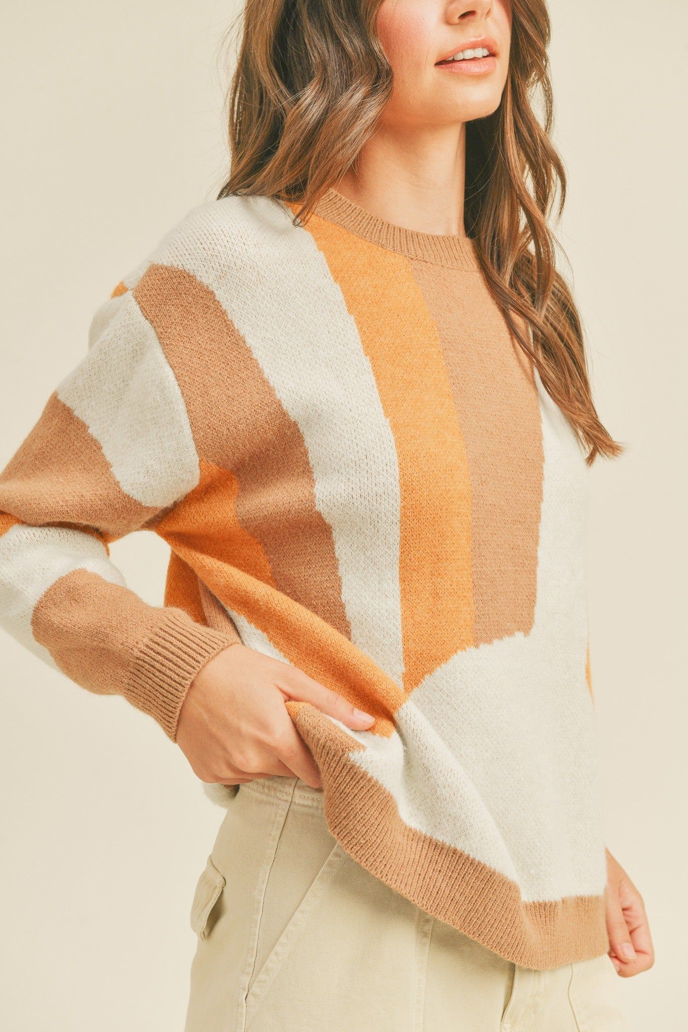 Camel Multi Oversized Pullover Sweater sold by Pinkblush product image thumbnail 5
