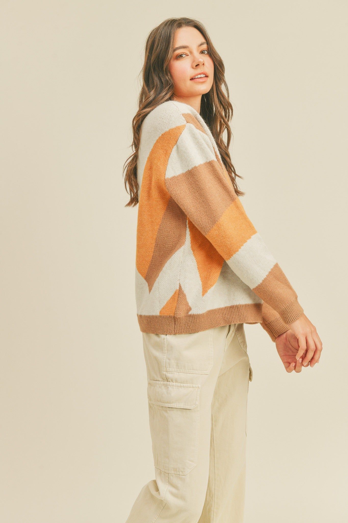 Camel Multi Oversized Pullover Sweater sold by Pinkblush product image thumbnail 2