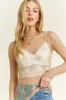 Beige Mesh Lace High Neck Long Sleeve Top sold by Pinkblush
