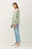 Light Olive Slub Knit Open Cardigan sold by Pinkblush