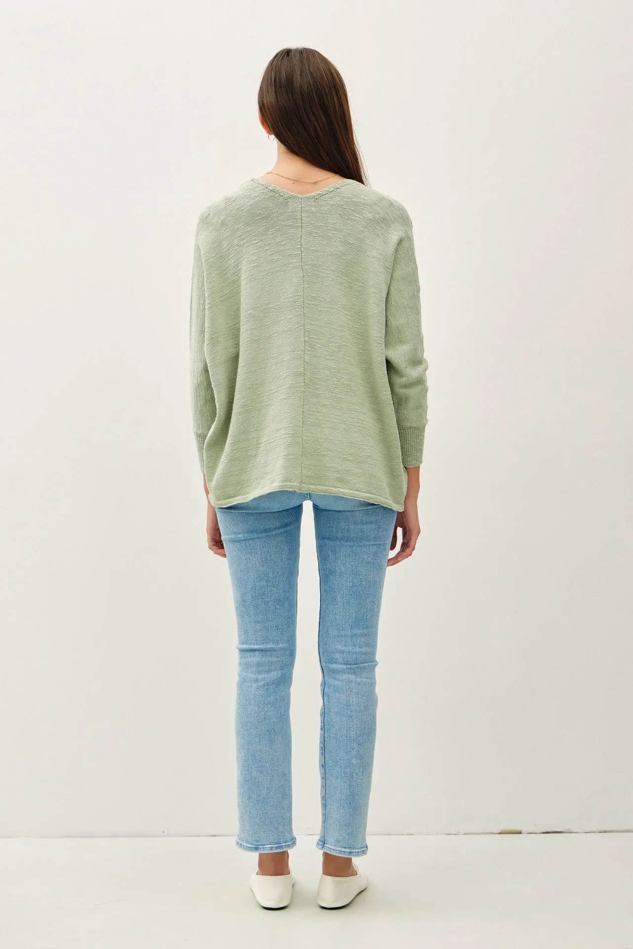 Light Olive Slub Knit Open Cardigan sold by Pinkblush product image thumbnail 3