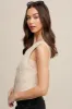 Natural Fitted Linen Vest With Pockets sold by Pinkblush