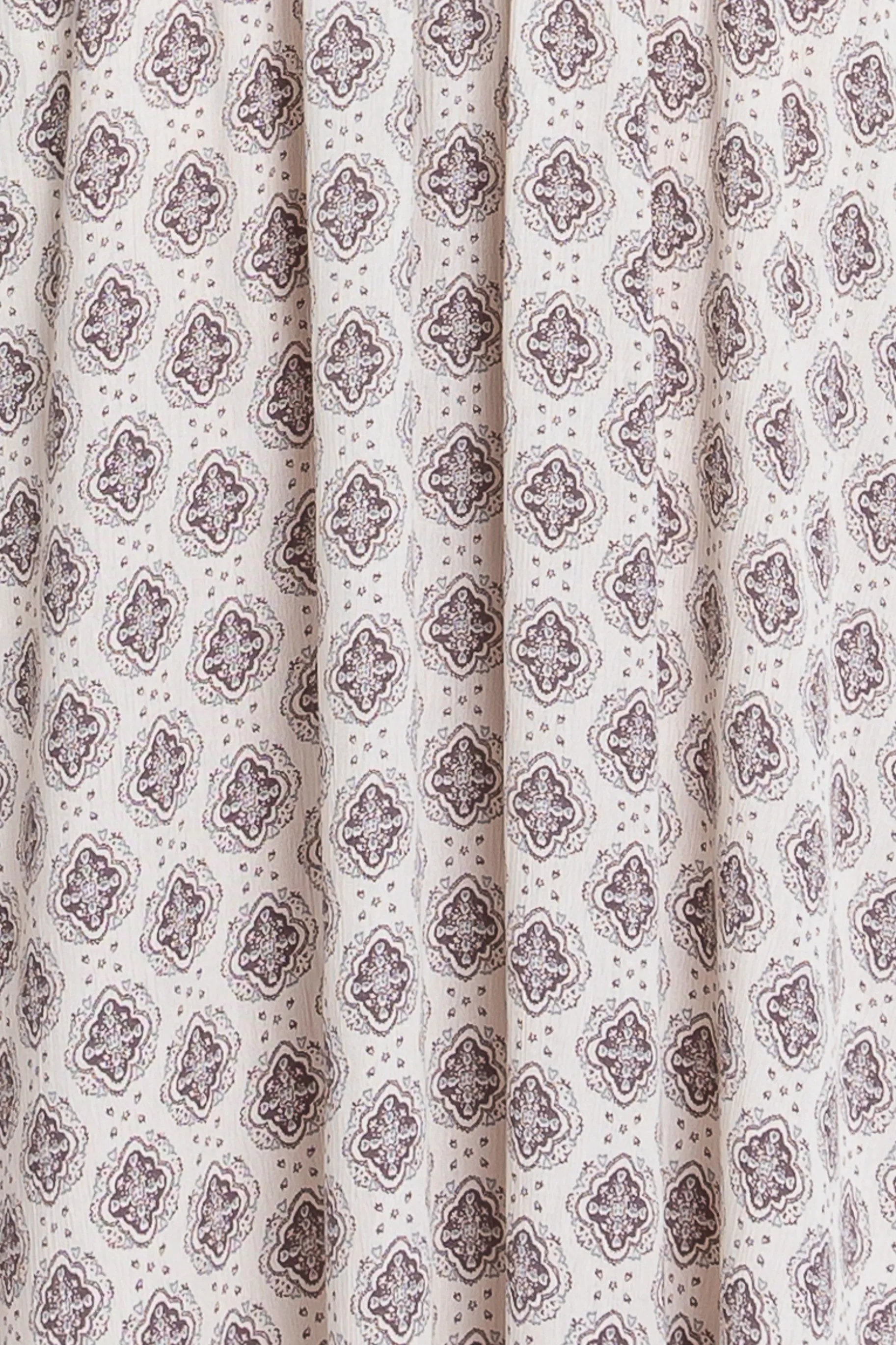 Grey Damask Print Smocked Waistband Midi Skirt sold by Pinkblush product image thumbnail 4