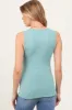 Sage Solid Ribbed V-Neck Maternity Tank Top sold by Pinkblush
