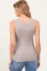 Mocha Melange Ribbed Fitted Maternity Tank Top sold by Pinkblush