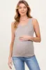Mocha Melange Ribbed Fitted Maternity Tank Top sold by Pinkblush