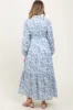 Light Blue Cotton Toile Print Button Down Maternity Maxi Dress sold by Pinkblush