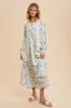 Blue Printed Tiered Maxi Dress sold by Pinkblush