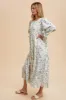 Blue Printed Tiered Maxi Dress sold by Pinkblush