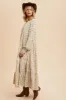 Yellow Printed Tiered Maxi Dress sold by Pinkblush