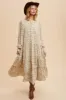 Yellow Printed Tiered Maxi Dress sold by Pinkblush