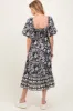 Black Floral Scallop Trim Maternity Midi Dress sold by Pinkblush