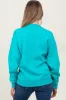 Turquoise Basic Fleece Crewneck Maternity Sweatshirt sold by Pinkblush