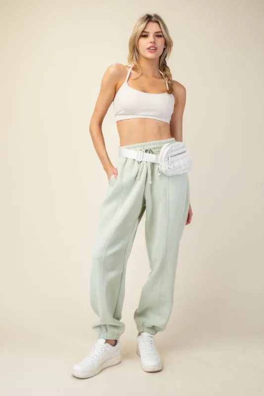 Mint Drawstring Relaxed Fit Sweatpants sold by Pinkblush